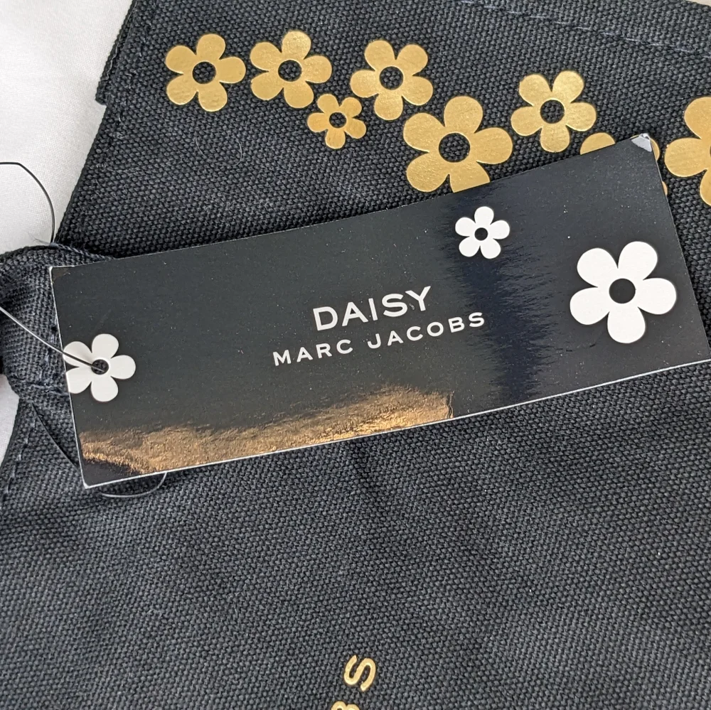 Marc Jacobs Daisy NWT canvas Floral tote bag black gold - Picture 12 of 12